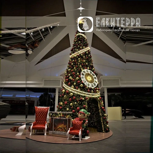 Русская елка с аркой искусственная уличная елка 6 метров